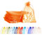 100 Stück Orange Organzasäckchen ,9x12cm Kleine Geschenkbeutel Organzabeutel Organza Beutelchen mit Kordelzug Sie als Hochzeit Bonbonsbeutel,Schmuckbeutel,Weihnachtsgeschenke,Geburtstag Party