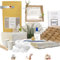 PD mach's selbst PAUL & DANIELA Gießpulver Starterset Haus, Geschenke selber machen, Holzklötzchen zum basteln, Silikonform Haus, gipspulver zum gießen