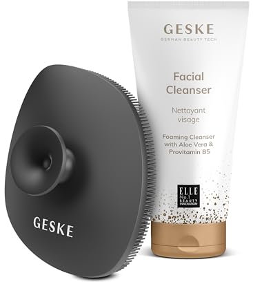 GESKE | Facial Brush 4 in 1 inkl. Facial Cleanser | Gesichtsbürste SmartAppGuided | Set mit passender Kosmetik-Zugabe | Beauty-Bundle