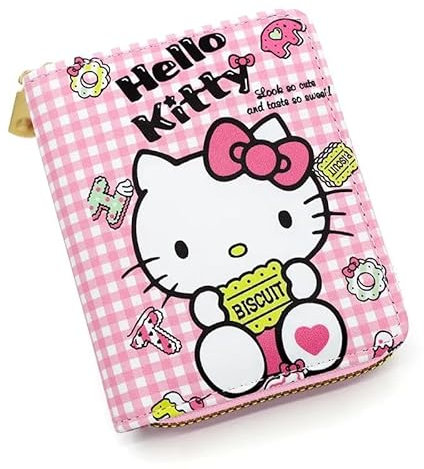 Hemasa Hello Kitty Portefeuille pour femme/petit portefeuille court avec fermeture éclair pour fille/étudiante, Couleur 3, 13 cm, Porte-monnaie