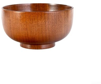 Besshepplo Runde Holzschale für Nudelsuppe Holzschalen Servierschale Suppenschalen aus Holz für Familienfeiern und den Alltag (15 cm)