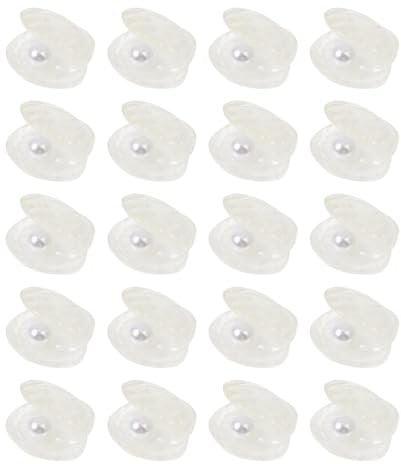 Gadpiparty 20 Stück Diy Handgefertigte Materialien Hülse Herstellung Diy Handwerk Charme Stifte Perlenschale Selber Machen Haar Seil Schale Diy Liefert Diy-schale Imitierte Schale Harz Weiß