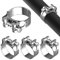 4pcs Collier de Serrage Tuyau 48-51mm, 22 mm de Large Collier Echappement Moto, Collier d'échappement Inox, Réglable T-collier de Serrage Métallique, Colliers Soufflet Cardan pour Tuyaux et Tubes