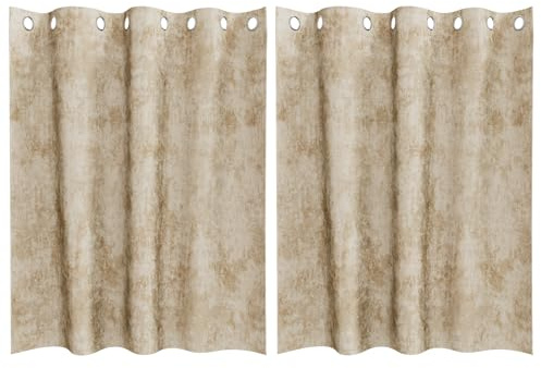 vidaXL Velvet Curtains with Curtains 2 pcs Cream 140 x 140 cm Velvet, Modern Velvet Curtains, Room Darkening, Thermal Insulation, Stylish Indoor Window Treatments, Functional Decor, Elegant Drapes
