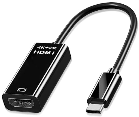 Hawpasy 4K USB C to HDMI Video Adapter, Type-C to HDMI 2.0 Converter Compatible with Laptops, Tablets, Smartphones, and More Supports Ultra HD Display for Work, Gaming, and Streaming (1 Pack)