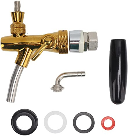 Grifo de cerveza de barril ajustable, interruptor de Control de flujo de grifo para barril de cerveza de acero inoxidable dorado de calidad alimentaria para Bar, Hotel, Festival,