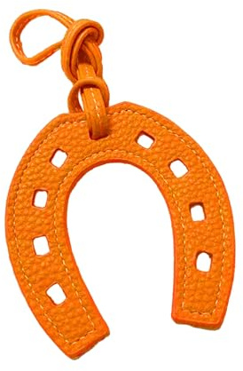 Breloque sac en cuir porte bonheur en forme de fer à cheval, bag charm élégant pour sac à main femme, grigri sac à main tendance, porte-clés pour femme, accessoire mode cuir pour sac, clés