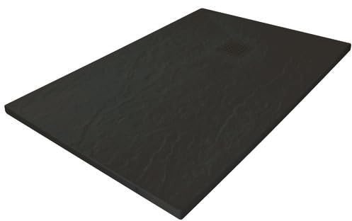ONDÉE Receveur De Douche Noir 70x170cm Extra-plat 30 mm résine | Structure Alvéolaire Résistante, Certifié PN24, Sécurité Optimale, renforcée fibre verre, 70 x 170 cm, finition soignée