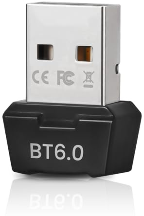 Bluetooth 6.0 Adapter für PC, USB Dongle für Windows 11/10/8.1, Mini Bluetooth Adapter für Maus, Tastatur, Kopfhörer, Controller, kabellose Verbindung