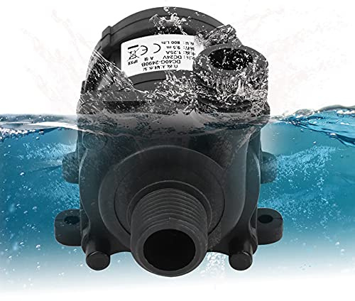 Zerodis Mini Bomba de Agua sin Escobillas de 24V CC, Ultra Silenciosa, Bomba de Agua con Caudal de 750L/H