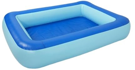 Folpus Piscine Gonflable rectangulaire pour Enfants, idéale pour Les fêtes, Le Jardin, la Maison et l'été, 60cm