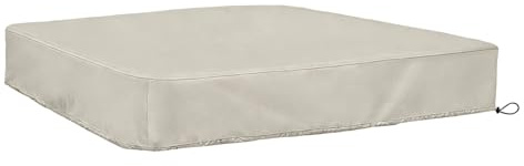 BEAZOOM Copertura per sabbiera da giardino in tessuto beige 190T, protezione per sabbiera, installazione e conservazione, dimensioni 150 x 150 cm