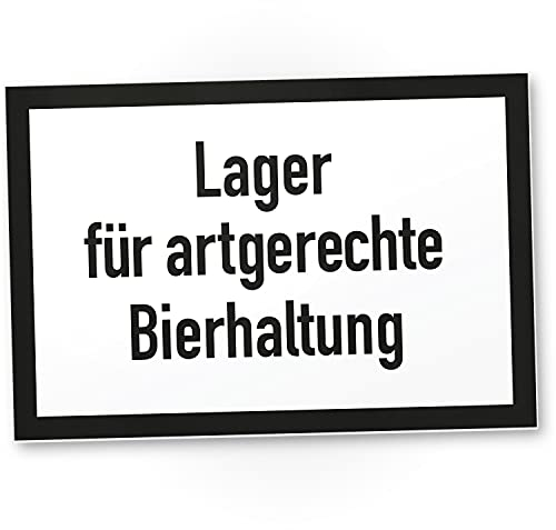 DankeDir! Lager artgerechte Bierhaltung DIN Style Schild mit Spruch Kühlschrank Lustige Geschenkidee Geburtstagsgeschenk bester Freund Kumpel Kleines Geschenk Männer Party Deko