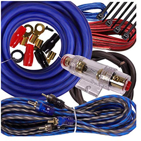 Complete 2000W Gravity 4 Gauge Amplifier Installation Wiring Kit Amp PK2 4 Ga Blue- for Installer and DIY Hobbyist - Perfect for Car/Truck/Motorcycle/RV/ATV