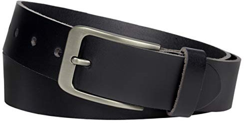 Vascavi ® Ledergürtel aus Rindleder, 3,5 cm breit und ca. 0,3 cm stark, echt Leder Gürtel, Made in Germany, kürzbar, für Damen und Herren #3,5-0001 (85 cm Gesamtlänge 100 cm, Schwarz)