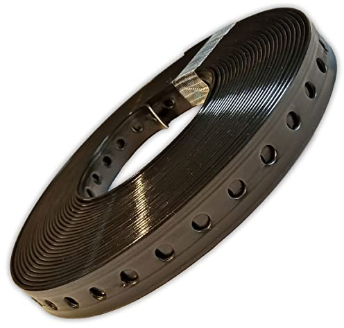 1 Rolle (10 m) Lochband kunststoffummantelt schwarz (14 mm)
