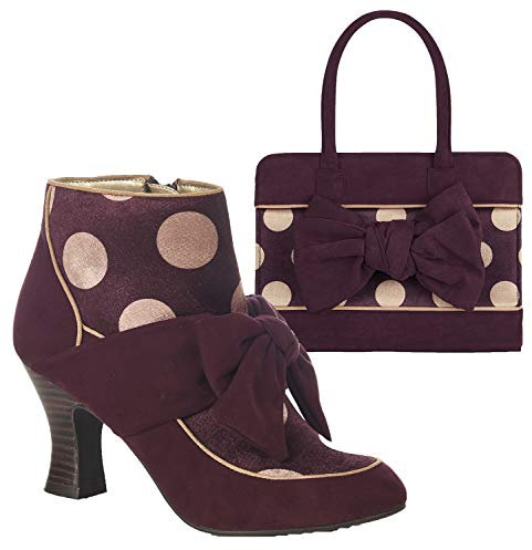Ruby Shoo, Sandali con Zeppa donna, Viola (Burgundy), 42 EU