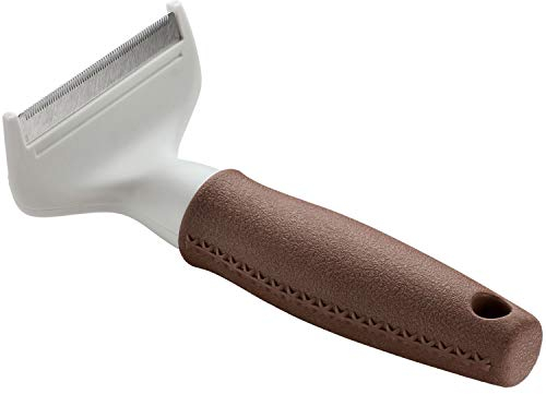 Hunter SPA Trimmstriegel mit Edelstahlklinge, für mittel- bis langhaarige Hunde und Pferde, 15,5 x 8,5 cm, L