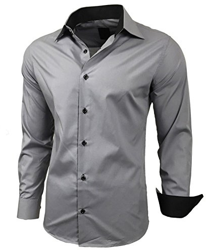 Subliminal Mode Camicia a Maniche Lunghe da Uomo | vestibilità Classica | Comoda e Facile da Lavare | Ideale per L'Ufficio e Le Uscite Informali 444-5