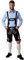 dressforfun 900814 Männer Lederhose mit Träger, Hose in klassischer Trachtenform, schwarz, mit weißen Stickereien - diverse Größen - (L| Nr. 302832)