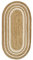 HAMID - Jute-Teppich Alhambra Oval Natural Color, 90x150cm, 100% handgemachter Jutefaser-Teppich, für Wohnzimmer, Schlafzimmer, Dekoration, (70x140cm)