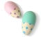 Shumee Toys - Wooden Egg Shakers for Babies (6 Months+) Musical Rattle Montessori Toy - Set of 2 Easter Eggs (Teal and Purple Dots)