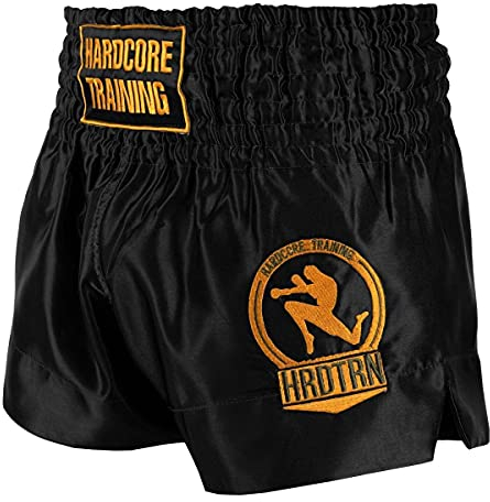 Hardcore Training Classic Muay Thai Kurze Hose Herren Schwarz Weiß Rot Blau Thaiboxen MMA Kickboxen Sparring Boxen