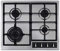 60cm Stainless Steel 4 Burner Gas Hob With Cast Iron Supports & FFD