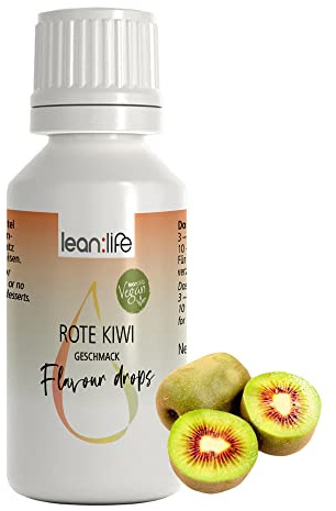 Lean:Life - Flavour Drops 30 ml - rote Kiwi - Aroma Tropfen für Lebensmittel - zuckerfrei und kalorienarm