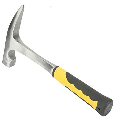 Martello Geologico a Doppia Testa Rock Pick, Esenlong Martello a Becco D'anatra a Doppia Testa a Bocca Piatta per Sondaggi Geologici (Testa di Martello 500G)
