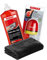 detailmate SONAX Hand Polier Set: SONAX Polish+Wax Color rot 500ml Politur + SONAX P-Ball ergonomischer Polier Ball Edgeless Superflausch Mikrofaser Poliertuch 40x40cm, 550GSM