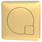 nuie MDPB03 Modern Bathroom Dual Flush Square Brushed Brass Push Button for Use with Concealed Cistern (Cistern Not Included), 70mm, Brushed Brass