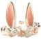 Holibanna Rabbit Open Rings Adjustable Bunny Ear Ring Cute Animal Jewelry Accessory for Girl Women Stackable Alloy Cute Wedding Rings