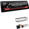 JVC KD-X282DBT 1-DIN Digital Autoradio DAB+ Bluetooth USB Einbauset passend für Citroen C3 und C3 Pluriel 2002-2010 schwarz