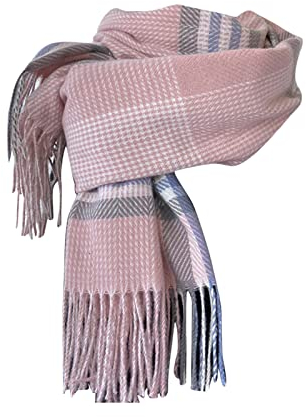 Schal Damen Herbst Kariert Groß Herbst Winter Deckel Fransen Tartan Schal Elegant Warm Halstuch Kuschelig Karo XXL Lang Weich Plaid Deckenschal Schlupfschal Cape Poncho