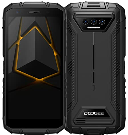 DOOGEE Android 12 Outdoor Handy Ohne Vertrag S41, Ouad Core 3GB+16GB (1TB Erweiterbar), 6300mAh Akku, 8MP Dreifachkamera, IP68 IP69K Stoßfestes Smartphone Dual-SIM, 5,5'' HD+, GPS Schwarz