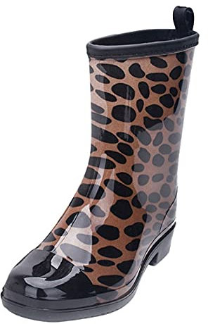 Rumity Stiefel Damen Gummistiefel Damen Halbhoch Boots Damen Frauen Ankle Wellies Wasserdicht Regenstiefel Schuhe FüR Wattwanderung Strumpfstiefel