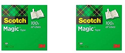 Scotch M8101233 Klebeband Magic 810 (Zellulose Acetat, 12 mm x 33 m) matt/unsichtbar (Packung mit 2)