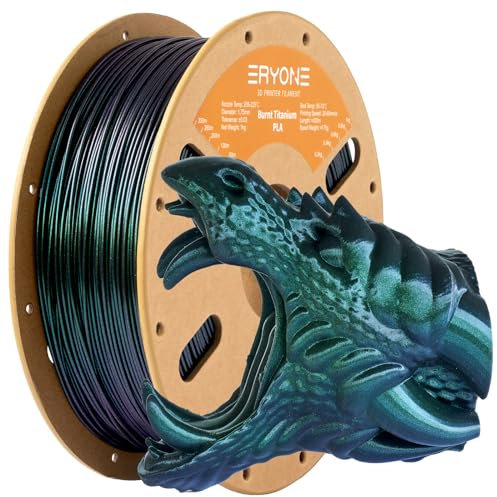 ERYONE Glitter PLA Filament for 3D Printer, 1.75mm +/-0.03mm, 1kg(2.2LBS)/Spool, Burnt Titanium Green