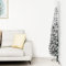LAPOOH Künstlicher Halb-Weihnachtsbaum mit Schnee Schlank, Christmas Tree, Tannenbaum Künstlich, Tannenbaum Dekoration, Christbaum, Kunstbaum, 240 cm