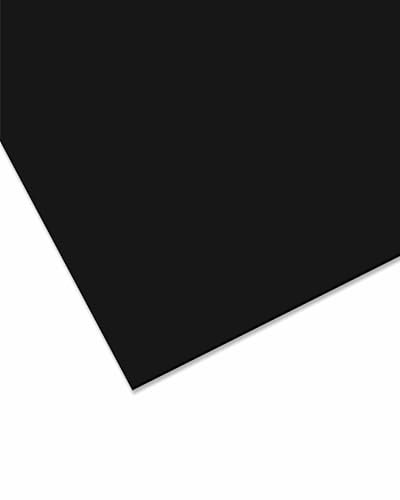nattmann PLEXIGLAS® GS farbig, 3mm - vielseitig einsetzbare, bruchfeste Acrylglasplatte für Lichtobjekte und mehr, Markenqualität in 12x25 cm - schwarz opak (9H01)