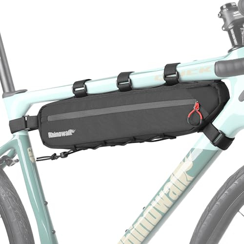 Rhinowalk Fahrradtasche Fahrradrahmentasche wasserdichte Fahrraddreieckstasche 2,1 l Fahrradtasche unter der Rohrtasche Professionelles Fahrradzubehör (XL)