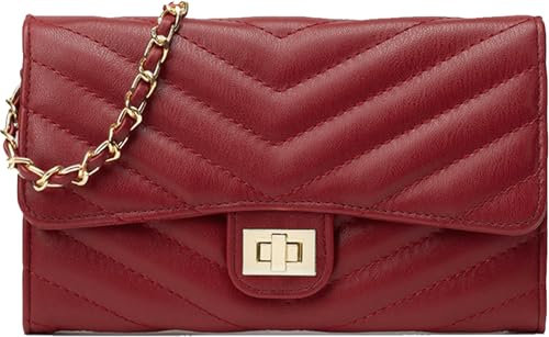 Farcauo Kleine Umhängetasche Damen Rot Handtasche und Crossbody Bag, Kompakte Schultertasche für Damen, Elegante Abendtasche für Frauen, Damentasche für Alltag und Abend