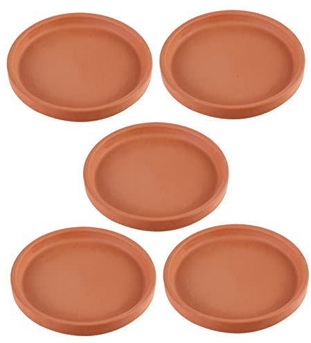 TINEASUR 5pezzi Sottovasi Ceramica Per Vasi Da Fiori Vassoio Drenante Leggero E Resistente Per Piante Design Creativo Per Casa E Giardino
