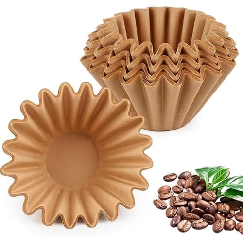 katmerio 100 Stück Korbfilter Kaffeefilter, 185/50 Papierfilter, Korbfilter für Bonamat, Bartscher, Animo und Melitta