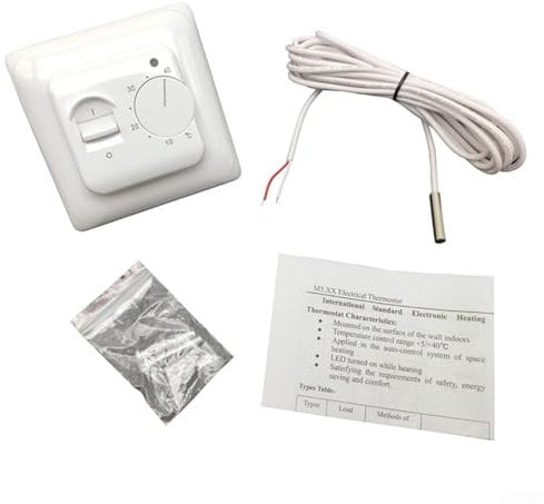 Oniissy Electric Floor Heating Temperature Controller,With External Sensor,Digital Room Thermostat For Under Floor Heating,Flush Mounted