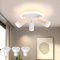 URing Deckenstrahler LED Weiß Deckenstrahler 3 Flammig Schwenkbar 350° Rund Deckenleuchten mit unteres Glühen 8W+ 3x5W GU10 Spots, Spots Deckenleuchte Drehbar Deckenlampe für Küche, Schlafzimmer