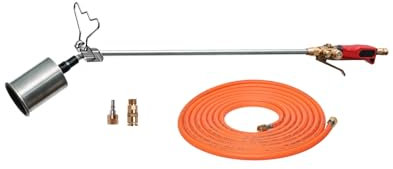 ROTHENBERGER Industrial Profi SET Hochleistungsbrenner RoTitan inkl. Schnellkupplung, 6m Gummischlauch, 4bar Propan-Konstantregler | enorme Leistung | Gasbrenner | Abflammgerät