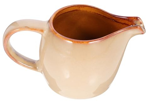 MOLUCKFU Jarra De Leche De Cerámica Con Pico Y Mango Recipiente Para Crema Y Salsa Jarra De Leche De Cerámica Para Café Té De La Tarde Reuniones Familiares 4.33X2.67X2.12in