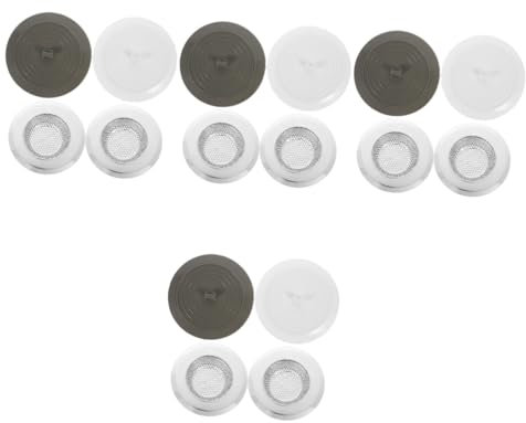 OSALADI 8juegos Tapón De Drenaje Filtro De Inoxidable para Lavabos y Bañeras Cubre Desagües contra Cabello y Residuos